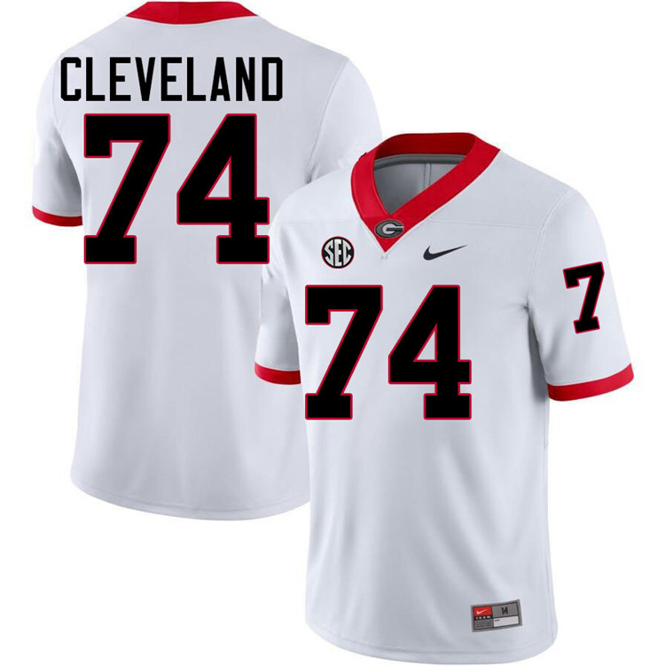 Ben Cleveland Georgia Jersey,University Of Georgia Bulldogs Football Jersey,Uniforms,Gears-White